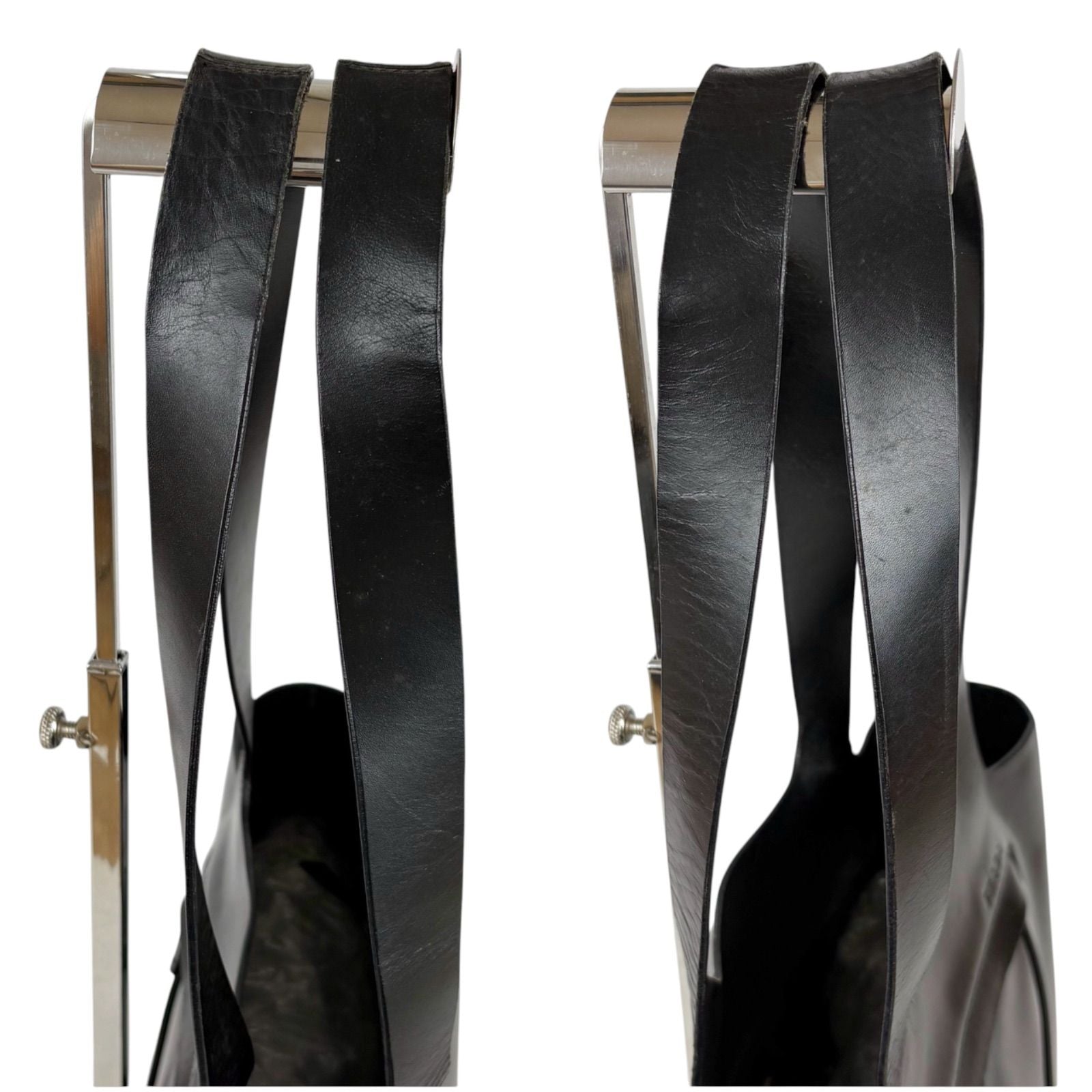 Prada All Leather Mini Tote Calf Black Nero — view 6