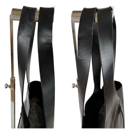 Prada All Leather Mini Tote Calf Black Nero — view 6
