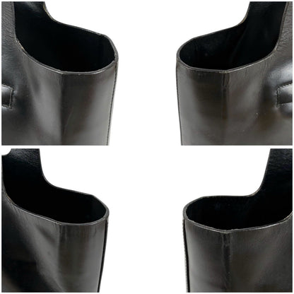 Prada All Leather Mini Tote Calf Black Nero — view 4