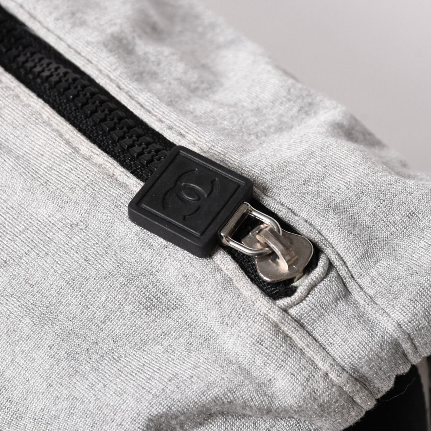 Chanel Sports Line Shoulder Bag CC Logo Choco Bar Gray Silver — view 6