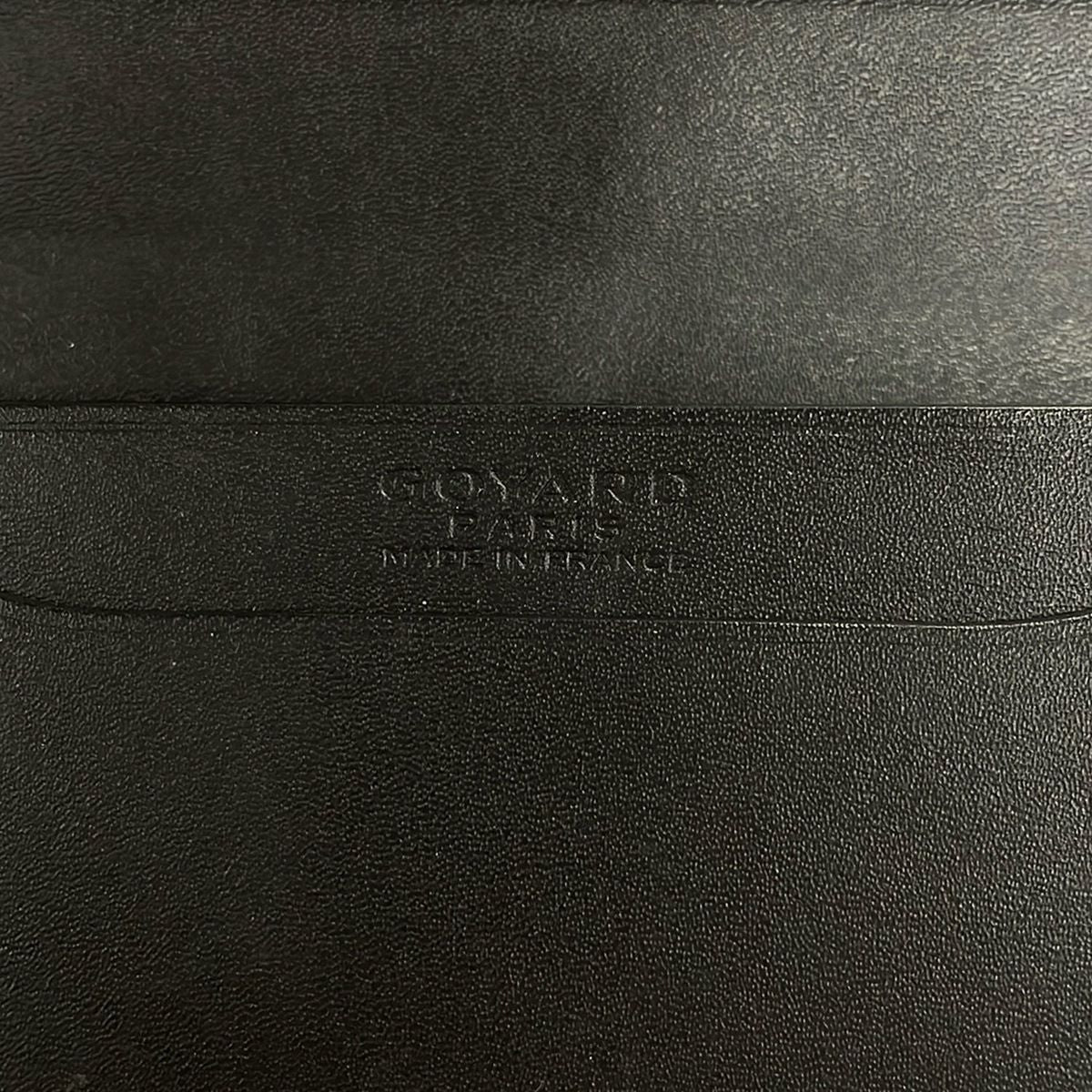 Goyard Business Card Holder Black White Brown — view 4