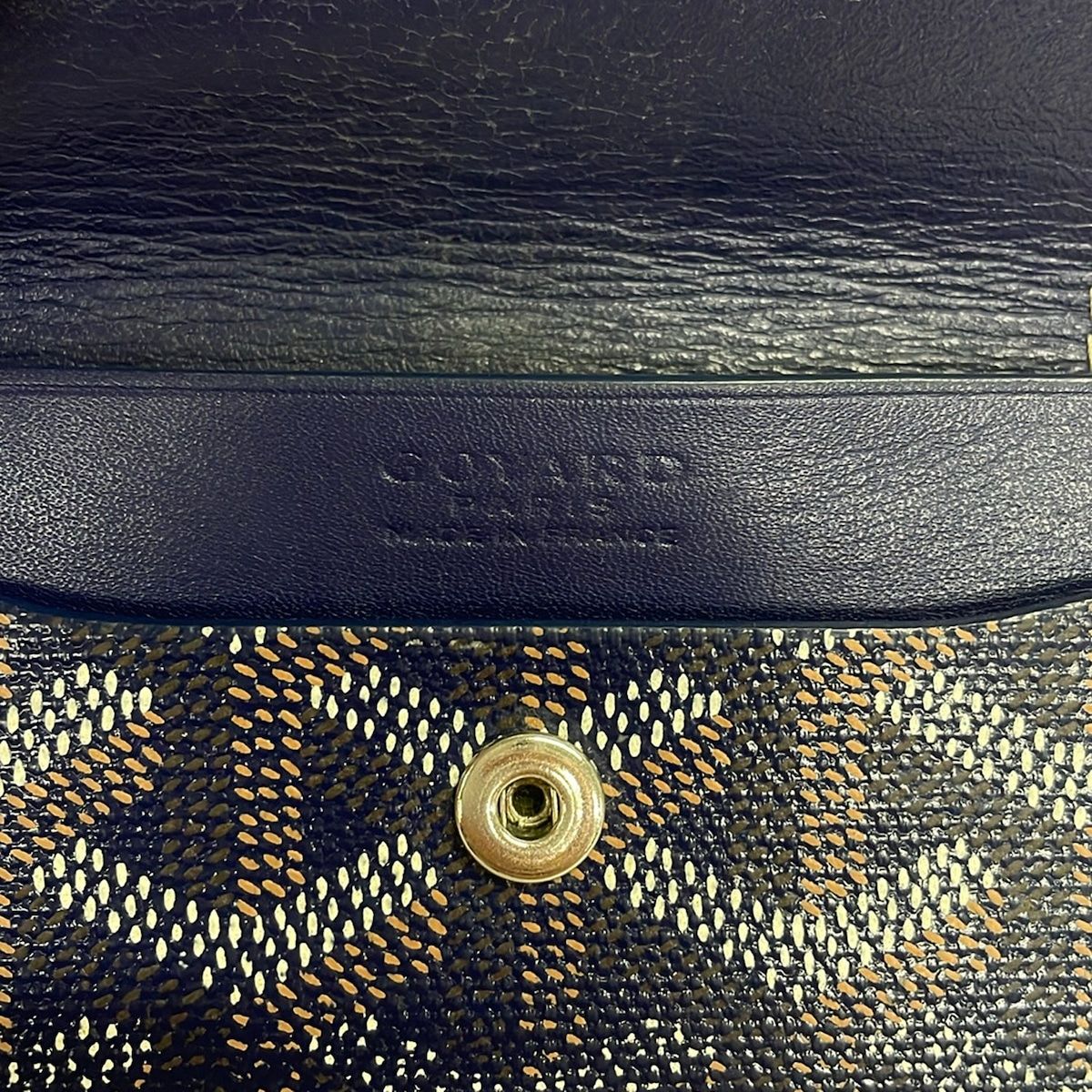 Goyard Coin Case Navy White Beige — view 5