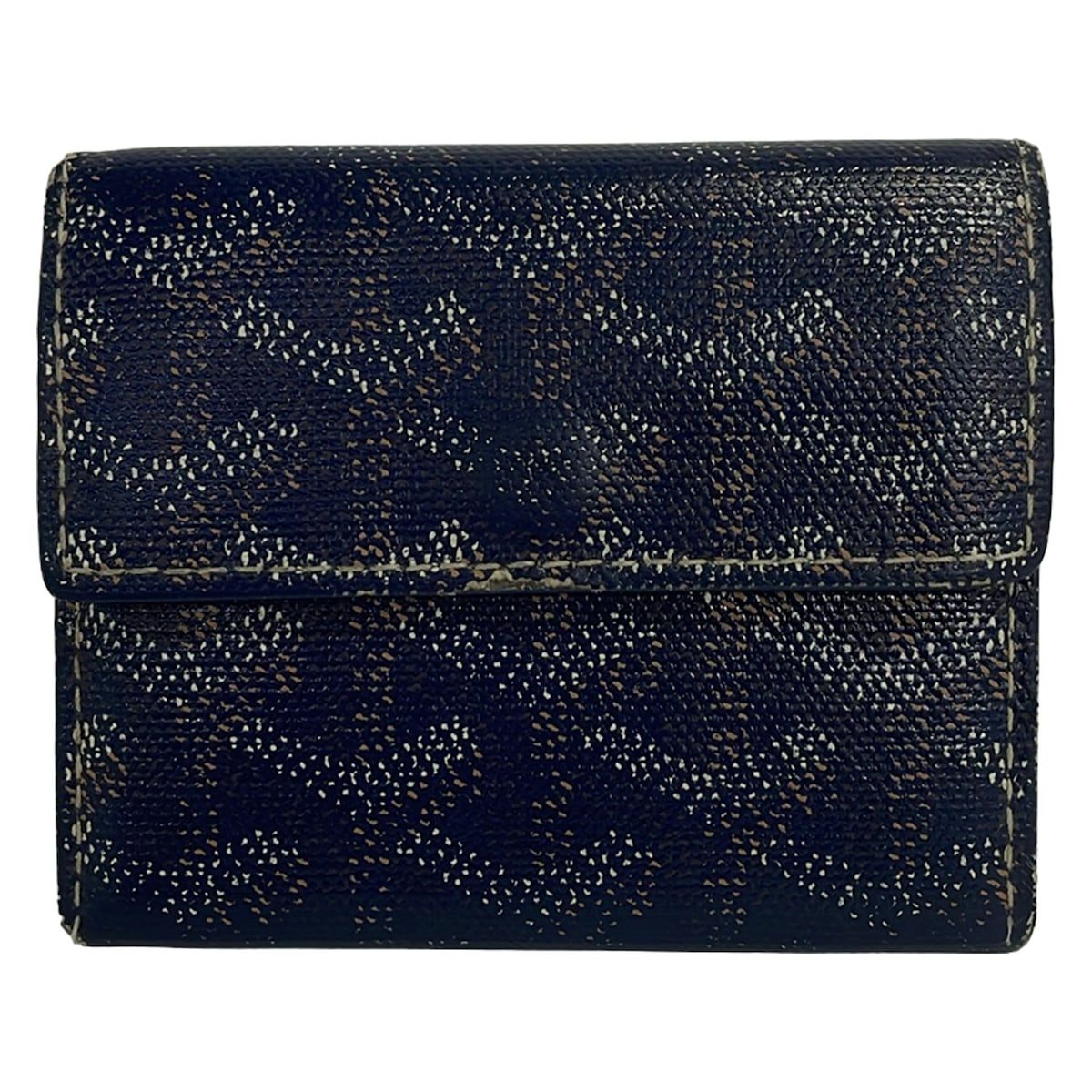 Goyard Coin Case Navy White Beige