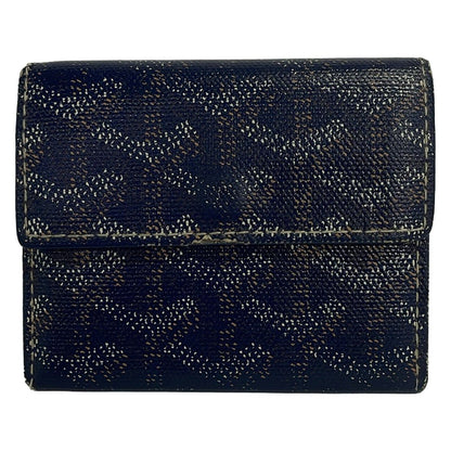 Goyard Coin Case Navy White Beige
