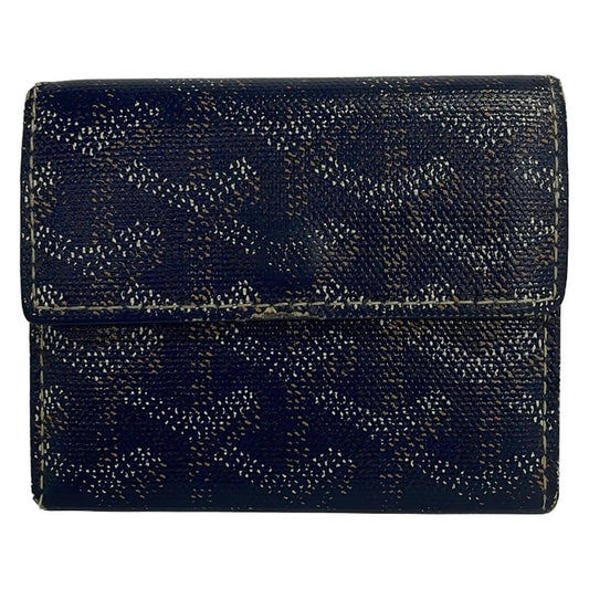 Goyard Coin Case Navy White Beige