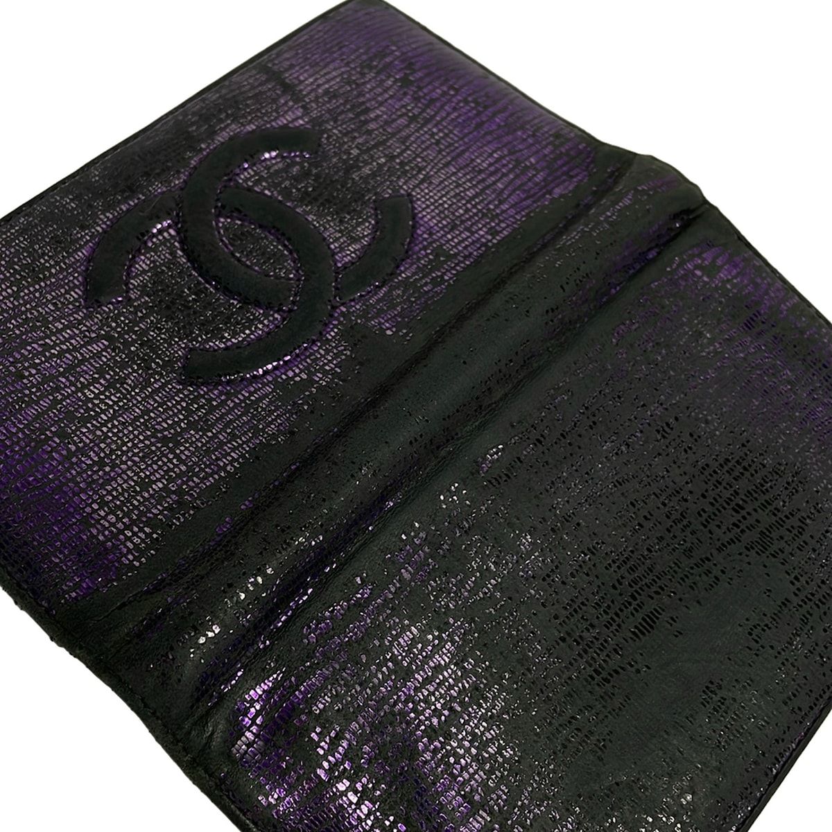 Chanel Wallet Purple Leather — view 8