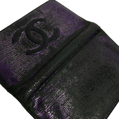 Chanel Wallet Purple Leather — view 8