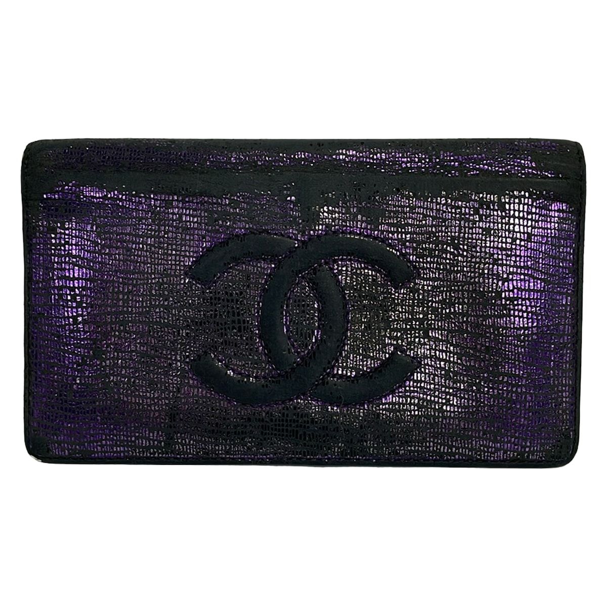 Chanel Wallet Purple Leather