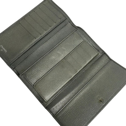 Chanel Wallet Silver Leather — view 3