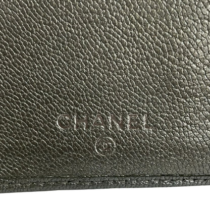 Chanel Wallet Silver Leather — view 5