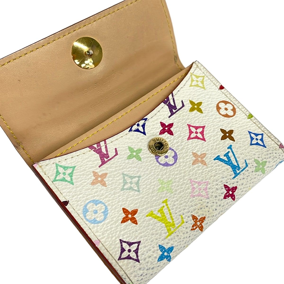 Louis Vuitton Card Case Monogram Multicolor Porto Monet Cozy Blanc — view 3
