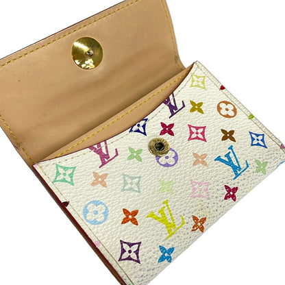 Louis Vuitton Card Case Monogram Multicolor Porto Monet Cozy Blanc — view 3
