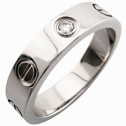 Cartier Mini Love Diamond Ring 18k White Gold