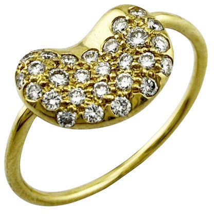 Tiffany & Co Bean Pave Ring 18k Diamond
