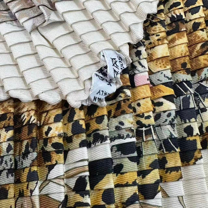 Hermes Pleats Jungle Love Silk White Scarf — view 6