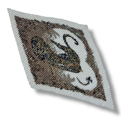 Hermes Pleats Jungle Love Silk White Scarf