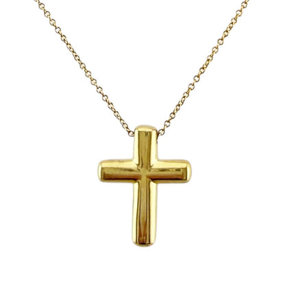 Tiffany & Co Dots Cross Necklace 18k Gold Diamond — view 3
