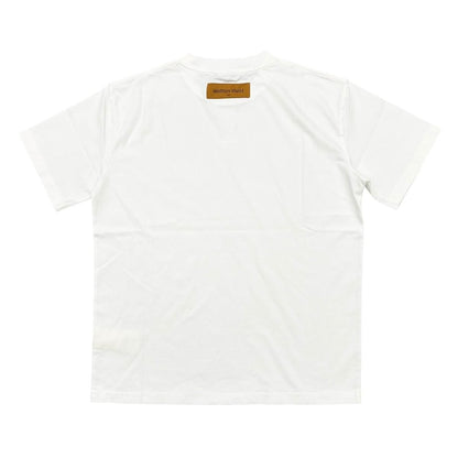 Louis Vuitton Short Sleeve T-Shirt LV Embossed Logo Crew Neck Dt3 S Cotton White — view 2