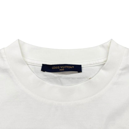 Louis Vuitton Short Sleeve T-Shirt LV Embossed Logo Crew Neck Dt3 S Cotton White — view 8