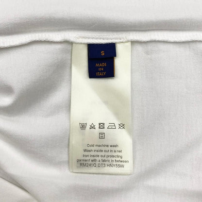 Louis Vuitton Short Sleeve T-Shirt LV Embossed Logo Crew Neck Dt3 S Cotton White — view 9