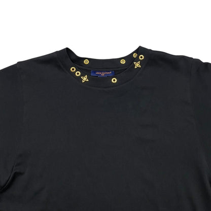 Louis Vuitton Short Sleeve T-Shirt Side Strap Jg2 L Cotton Monogram Flower — view 3