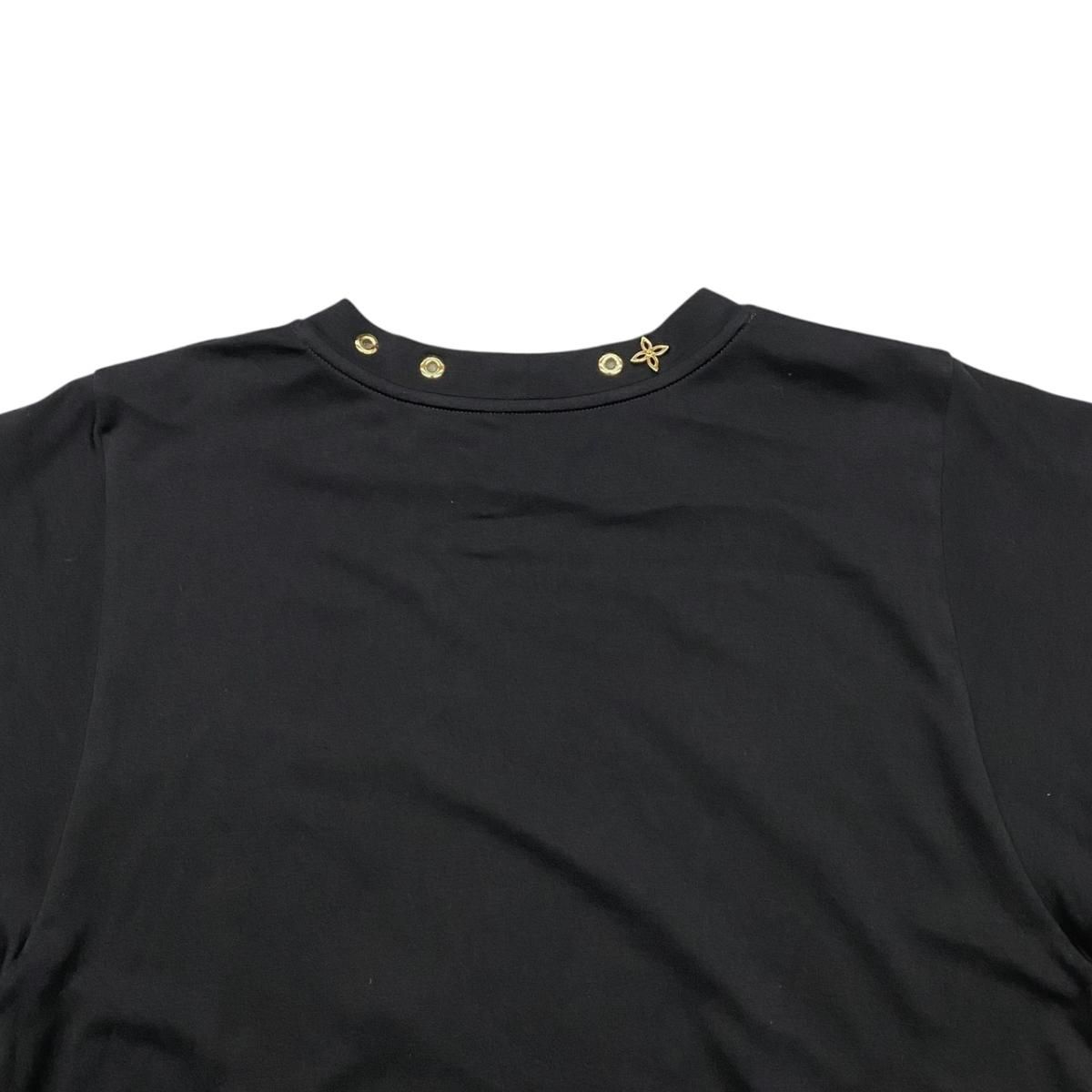 Louis Vuitton Short Sleeve T-Shirt Side Strap Jg2 L Cotton Monogram Flower — view 5