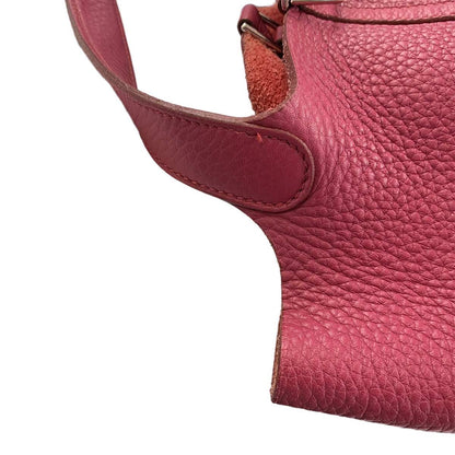Hermes Picotin Lock PM Hand Bag Taurillon Clemence Ruby Silver — view 8