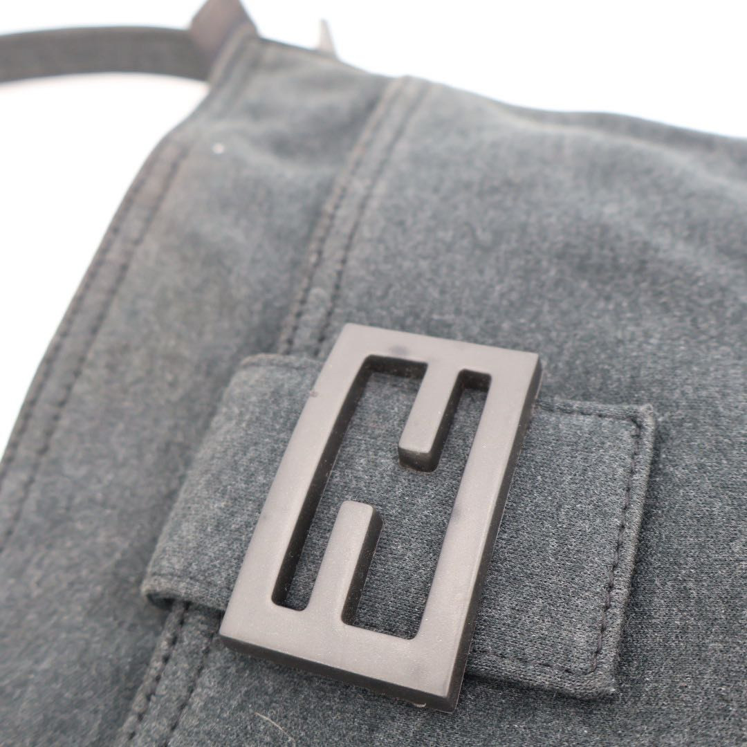 Fendi Zucca Logo Shoulder Bag Gray — view 6