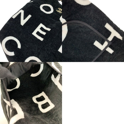 Chanel Cocobi Chi Leather Braided Chain Tote Black White — view 8