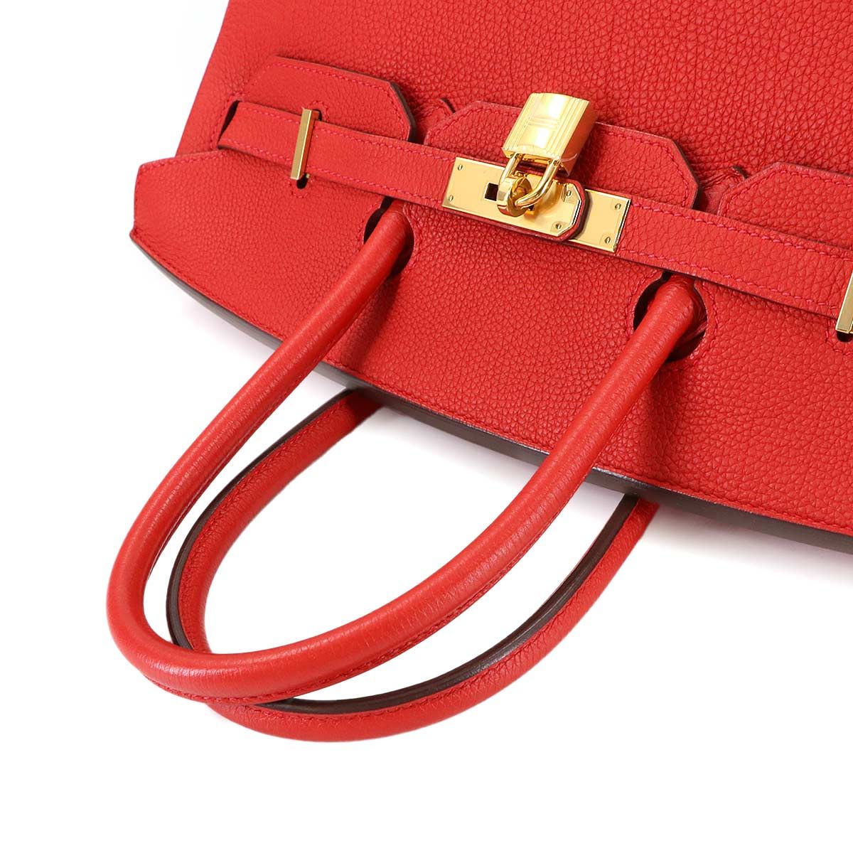Hermes Birkin 35 Togo Vermillion Hand Bag Gold — view 6