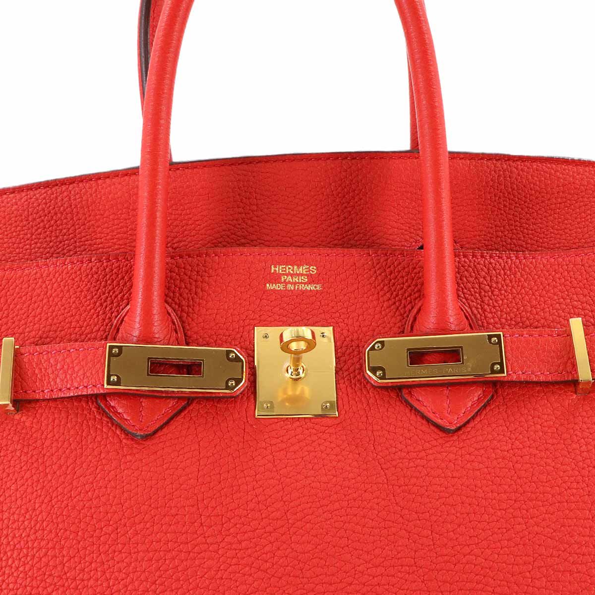 Hermes Birkin 35 Togo Vermillion Hand Bag Gold — view 8