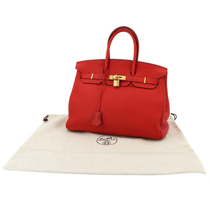 Hermes Birkin 35 Togo Vermillion Hand Bag Gold — view 2