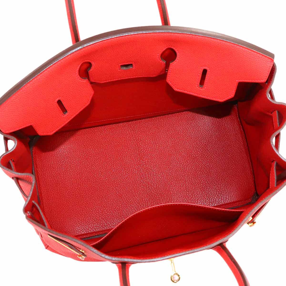 Hermes Birkin 35 Togo Vermillion Hand Bag Gold — view 7