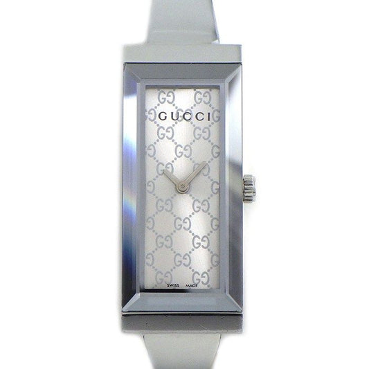 Gucci Watch Rectangle 127.5 GG Sunray Silver Dial SS
