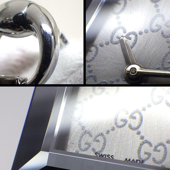 Gucci Watch Rectangle 127.5 GG Sunray Silver Dial SS — view 8