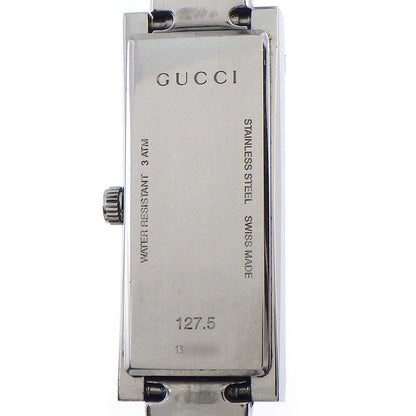 Gucci Watch Rectangle 127.5 GG Sunray Silver Dial SS — view 4