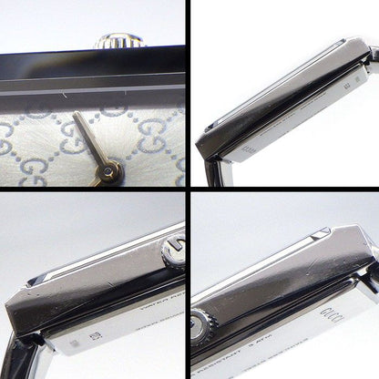 Gucci Watch Rectangle 127.5 GG Sunray Silver Dial SS — view 6
