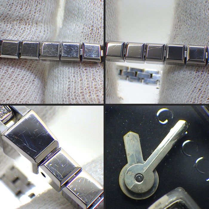 Gucci Watch Mini 102 Pave Diamond Bezel Square Black Dial SS — view 7