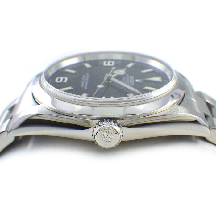 Rolex Watch Explorer I a Number 1998 Black Dial Luminous Hands Index SS — view 2