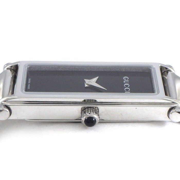 Gucci Watch Bangle Rectangular Black Dial Horsebit Class SS — view 2