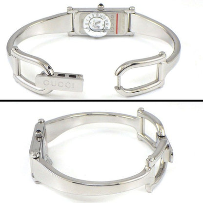 Gucci Watch Bangle Rectangular Black Dial Horsebit Class SS — view 3