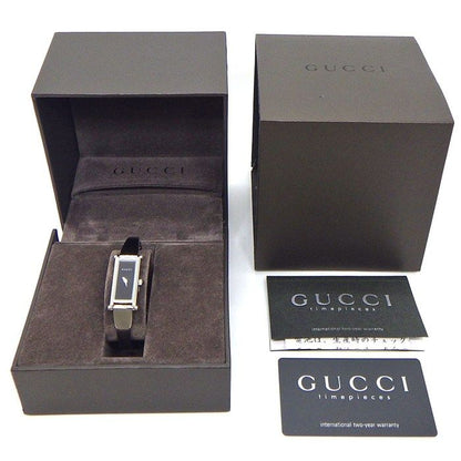 Gucci Watch Bangle Rectangular Black Dial Horsebit Class SS — view 9