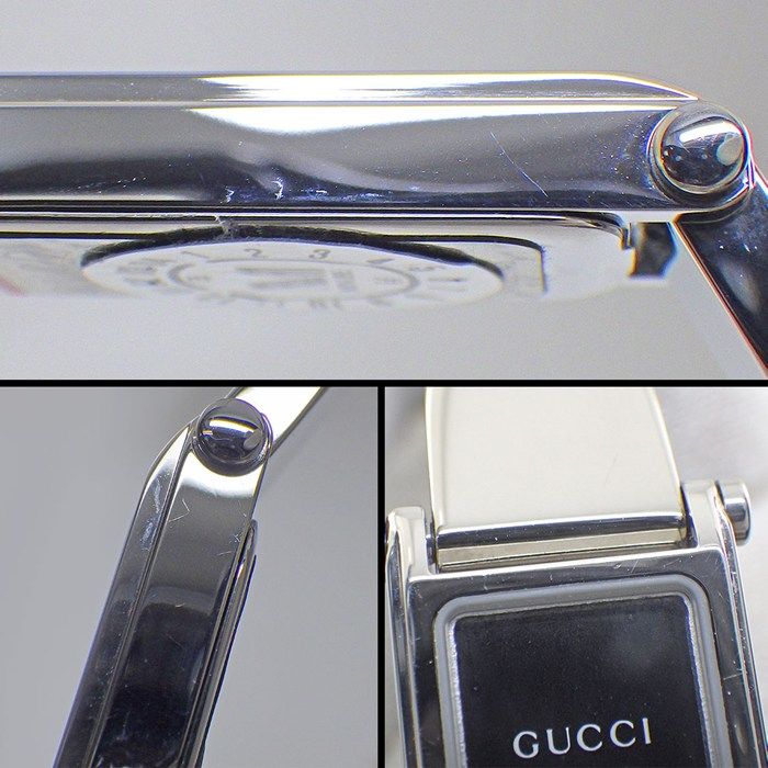 Gucci Watch Bangle Rectangular Black Dial Horsebit Class SS — view 5