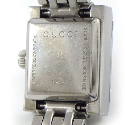 Gucci Watch Friends 128.5 Diamond Index Square Black Dial SS — view 4