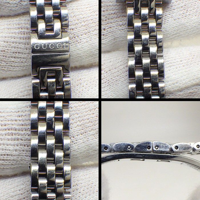 Gucci Watch Friends 128.5 Diamond Index Square Black Dial SS — view 9