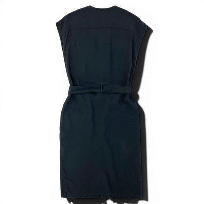 Celine Army Dress Flare Sleeve Gold Buttons 34 Black — view 3