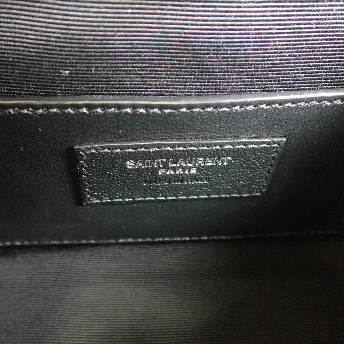 Saint Laurent Envelope Small Shoulder Bag Quilted Leather Gray Silver — view 9