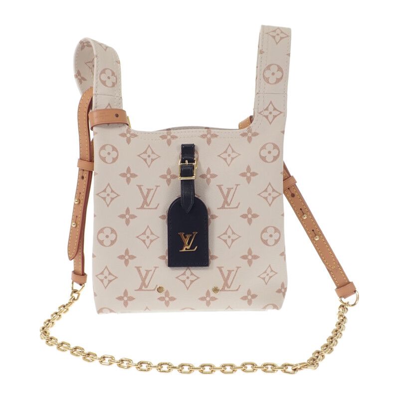 Louis Vuitton Atlantis BB 2-Way Bag Shoulder Hand Monogram Canvas Ivory Travel