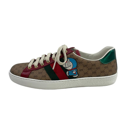 Gucci Sneakers 6.5 Ace Micro GG Sherry Brown Bordeaux Multi Doraemon Collaborati