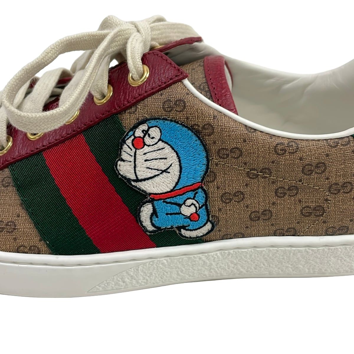 Gucci Sneakers 6.5 Ace Micro GG Sherry Brown Bordeaux Multi Doraemon Collaborati — view 9